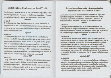 Unofficial International Driving Document (book, page 8)